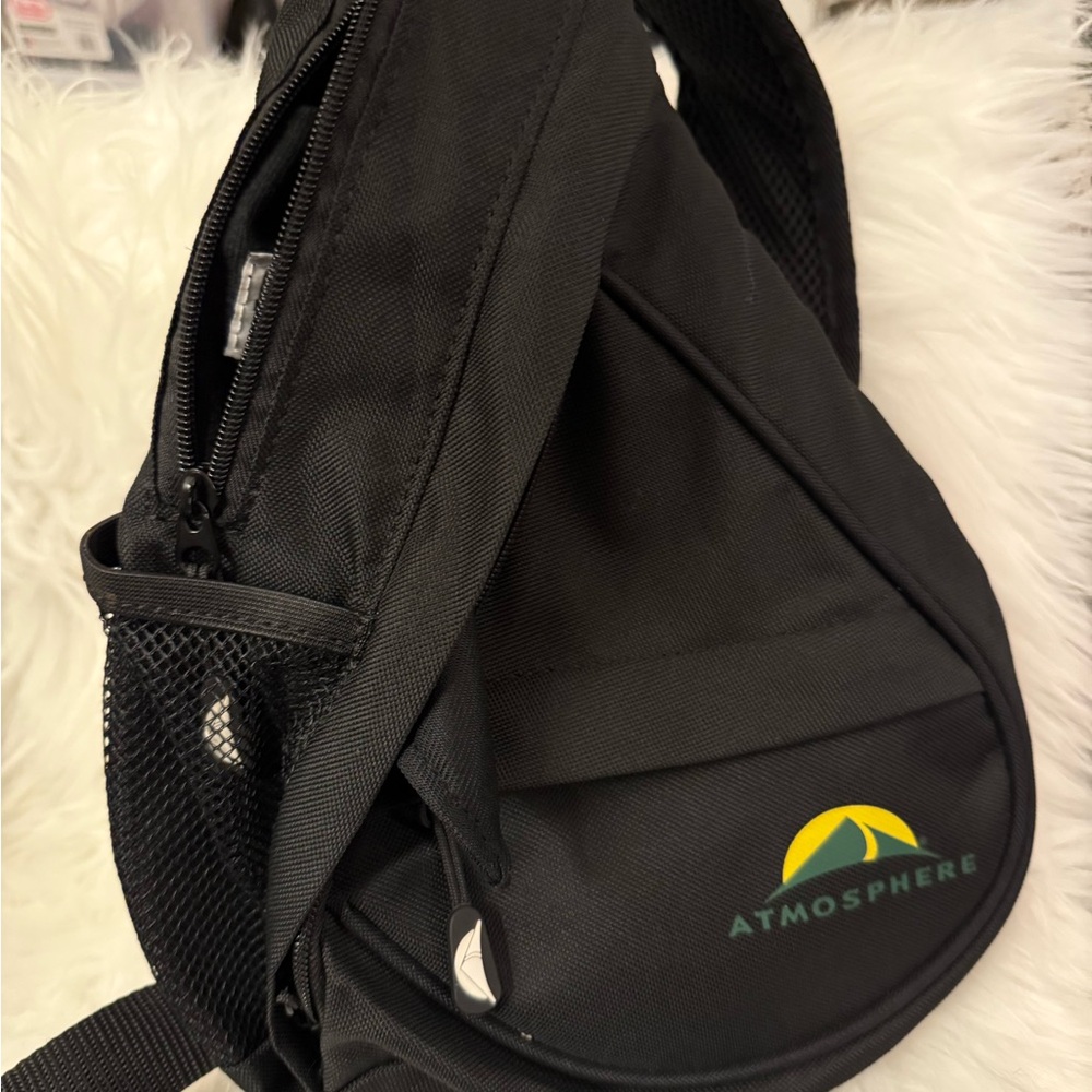 Atmosphere Black Backpack with Yellow Accent